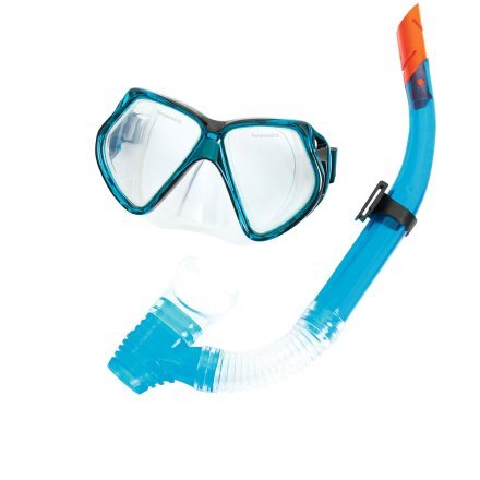 Набір 2 в 1 для плавання Bestway 24005 (маска: розмір XXL, (14+), обхват голови ≈ 59 см, трубка), блакитний - 1