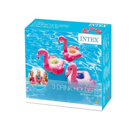 Плавающий подстаканник Intex 57500-3 «Фламинго», 33 х 25 см, 3 шт - 5