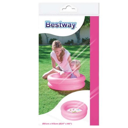 Детский надувной бассейн Bestway 51061, розовый, 61 х 15 см - 3