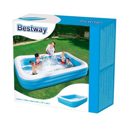 Дитячий надувний басейн Bestway 54009 «Сімейний», 305 х 183 х 56 см - 3