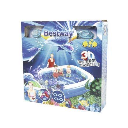 Детский надувной бассейн Bestway 54177 «3D», 262 х 175 х 51 см, с 3-d очками и кристалами - 5