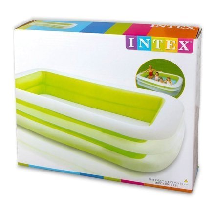 Детский надувной бассейн Intex 56483, зеленый «Морская волна», 262 х 175 х 56 см - 4