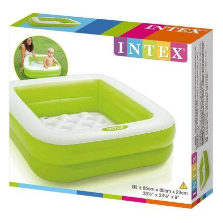 Дитячий надувний басейн Intex 57100, зелений, 85 х 85 х 23 см - 3