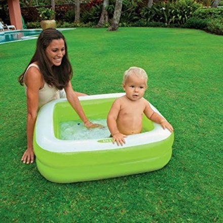 Дитячий надувний басейн Intex 57100, зелений, 85 х 85 х 23 см - 2