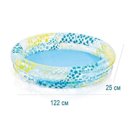 Детский надувной бассейн Intex 59421 «Звездочки», голубой, 122 х 25 см - 3