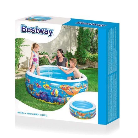 Детский надувной бассейн Bestway 51121 «Аквариум», 152 х 51 см - 3