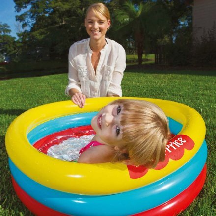 Дитячий надувний басейн Bestway 93501 «Лисеня», 91 х 25 см, з кульками 25 шт. - 3