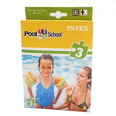 Нарукавники для плавания «Pool School», серия «Школа плавания» Intex 56643, M (3 - 6 лет), 20 х 15 см - 5