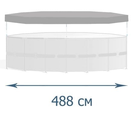 Тент - чехол для каркасного бассейна Intex 28040, Ø 488 см - 1
