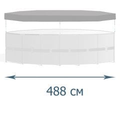 Тент-чохол Intex 28040, для каркасного басейну  Ø 488 см