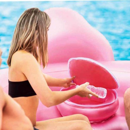 Пляжный надувной остров для вечеринок Intex 57267 «Фламинго», 422 х 373 х 185 см - 3