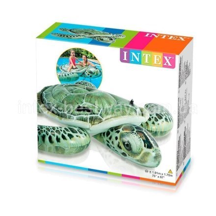 Детский надувной плотик для катания Intex 57555 «Черепаха», 191 х 170 см - 3