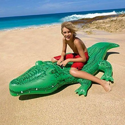 Дитячий надувний плотик для катання Intex 58546 «Крокодил», 168 х 86 см - 4