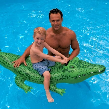 Детский надувной плотик для катания Intex 58546 «Крокодил», 168 х 86 см - 2