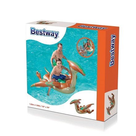 Дитячий надувний плотик для катання Bestway 41105 «Птеродактиль», 198 х 135 см - 18
