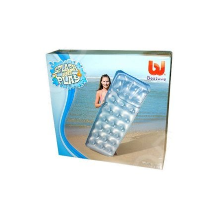Пляжний надувний матрац з підголівником Bestway 43024, 188 х 71 см, блакитний - 7