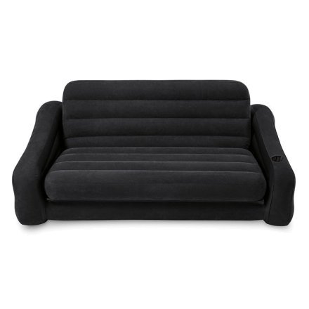 Надувной диван Intex 68566, 221 х 193 х 66 см. Флокированный диван трансформер 2 в 1 - 2