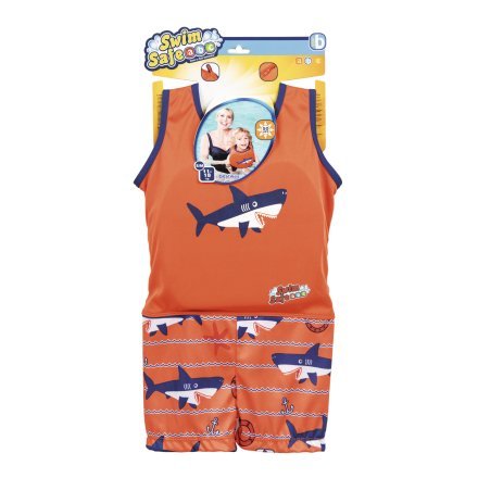 Детский костюм для мальчиков Bestway 32168 (ПЭ пена), «Акула», S/M (1 - 3 года), 11 - 18 кг, оранжевый - 14