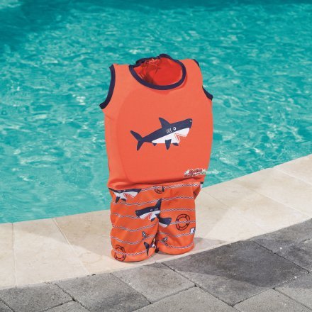 Детский костюм для мальчиков Bestway 32168 (ПЭ пена), «Акула», S/M (1 - 3 года), 11 - 18 кг, оранжевый - 4