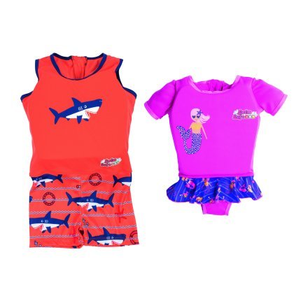 Детский костюм для мальчиков Bestway 32168 (ПЭ пена), «Акула», S/M (1 - 3 года), 11 - 18 кг, оранжевый - 6