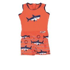 Детский костюм для мальчиков  Bestway 32169 (ПЭ пена), «Акула», M/L (3 - 6 лет), 18 - 30 кг, оранжевый