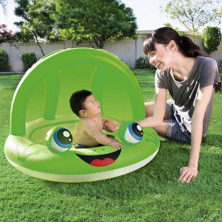 Детский надувной бассейн «Лягушка» Bestway 52189, зеленый, 97 х 66 см, с навесом - 3