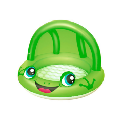 Детский надувной бассейн «Лягушка» Bestway 52189, зеленый, 97 х 66 см, с навесом