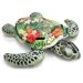 Детский надувной плотик для катания Intex 57555 «Черепаха», 191 х 170 см, цветы - 3
