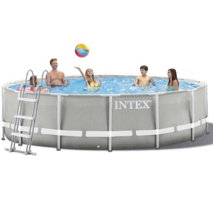 Каркасний басейн Intex 26720 - 1, 427 х 107 см (драбина, тент, підстилка)