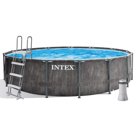 Каркасний басейн Intex 26742, 457 x 122 см (3 785 л/год, драбина, тент, підстилка) - 2