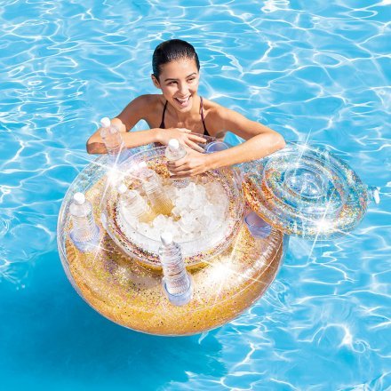 Плаваючий бар, термо-резервуар для напоїв «Золотий блиск», Intex 56810, 76 см - 4