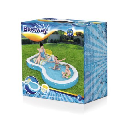 Дитячий надувний басейн Bestway 54168, 279 х 234 х 48 см, з шезлонгом, підсклянником - 6