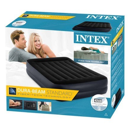 Надувная кровать Intex 64124-2, 152 х 203 х 42 см, встроенный электронасос, подушки. Двухспальная - 3