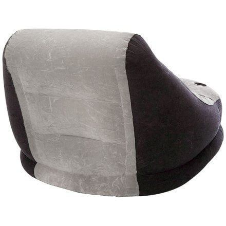 Надувне крісло Intex 68564-2, 130 х 99 х 76 см, з ручним насосом та подушкою, пуф 64 х 28 см - 3