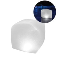 Плавающая декоративная подсветка для бассейна «Куб» Intex 28694, надувной. Работает от батареек 3 шт «ААА»