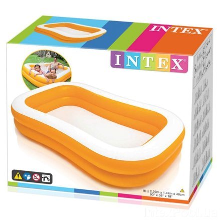 Дитячий надувний басейн Intex 57181-1 «Мандарин», 229 х 147 х 46 см, з кульками 10 шт - 3