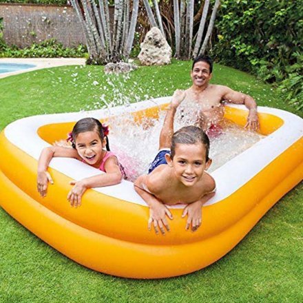 Дитячий надувний басейн Intex 57181-1 «Мандарин», 229 х 147 х 46 см, з кульками 10 шт - 2