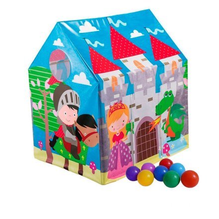 Дитячий ігровий будиночок Intex 45642-1 «Замок», 107 х 95 х 75 см, з кульками 10 шт - 1