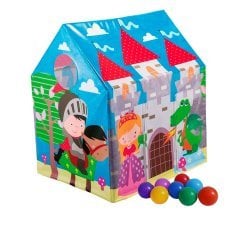 Дитячий ігровий будиночок Intex 45642-1 «Замок», 107 х 95 х 75 см, з кульками 10 шт