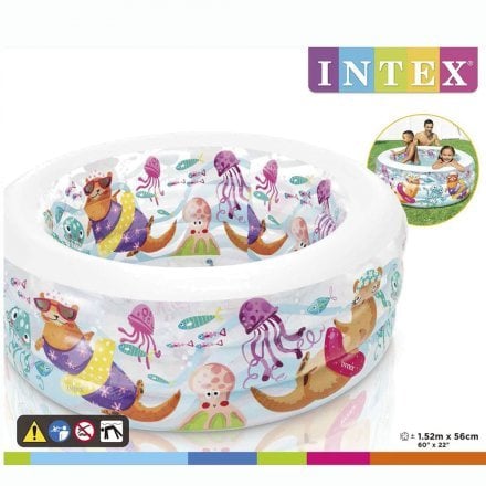 Детский надувной бассейн Intex 58480-1«Аквариум», 152 х 56 см, с шариками 10 шт - 3