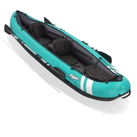 Двомісна надувна байдарка (каяк) Bestway 65052 Ventura Kayak, 330 х 94 см, (весла, ручний насос) - 1