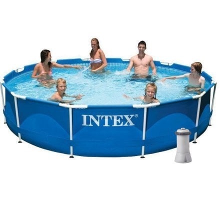 Каркасний басейн Intex 28210 - 4, 366 x 76 см (2 006 л/год, підстилка, тент) - 1