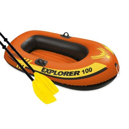 Одномісний надувний човен Intex 58329 - 1 Explorer 100, 147 х 84 см (весла). 2-х камерний - 1