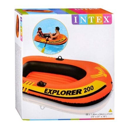 Полутораместная надувная лодка Intex 58330 Explorer 200, 185 х 94 см. 2-х камерная - 5