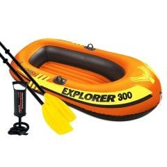 Двомісний надувний човен Intex 58332 Explorer 300 Set, 211 х 117 см, (весла, ручний насос). 2-х камерний