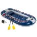 Четырехместная надувная лодка Bestway 61110 Trek X3 set, 307 х 126 см, синяя, с веслами и насосом - 1