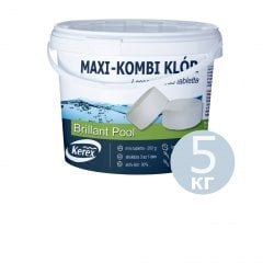 Таблетки для бассейна MAX «Комби хлор 3 в 1» Kerex 80004, 5 кг (Венгрия). Препарат для очищення от слизи