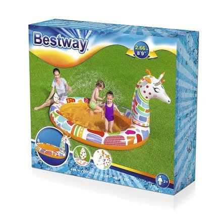 Детский надувной бассейн Bestway 53089 «Жираф», 266 х 157 х 127 см, с фонтаном - 5