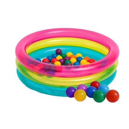 Дитячий надувний басейн Intex 48674, 86 х 25 см, із кульками (10 шт.) - 1