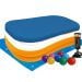 Дитячий надувний басейн Intex 57181-3 «Мандарин», 229 х 147 х 46 см, з кульками 10 шт, тентом, підстилкою, насосом - 1